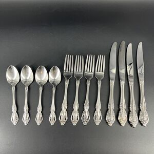 Oneida Community BRAHMS Stainless Flatware Service For 4 12 Pieces EUC